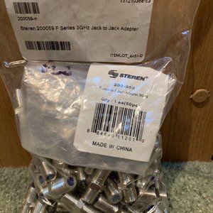 90+ PCS. F To F Coax Coaxial Cable Coupler Female Jack Adapter Connector #200059